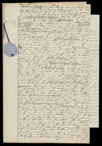 Notariële akte, Bergen op Zoom 1-3-1879