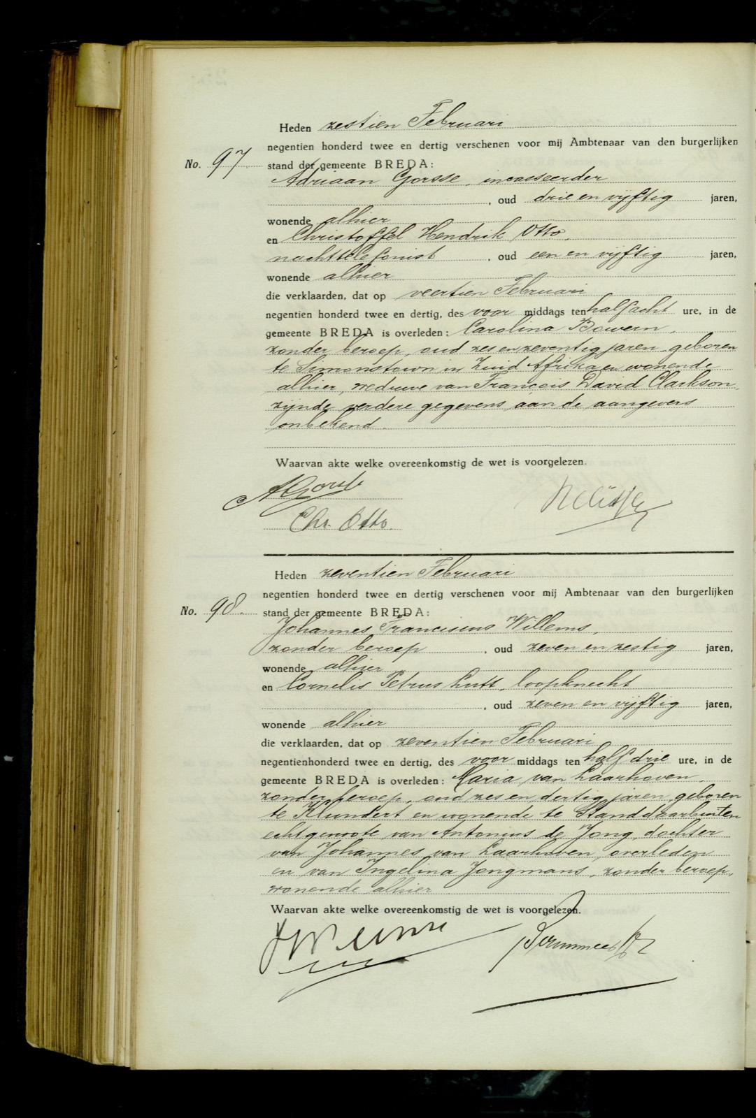 Scan of Overlijden