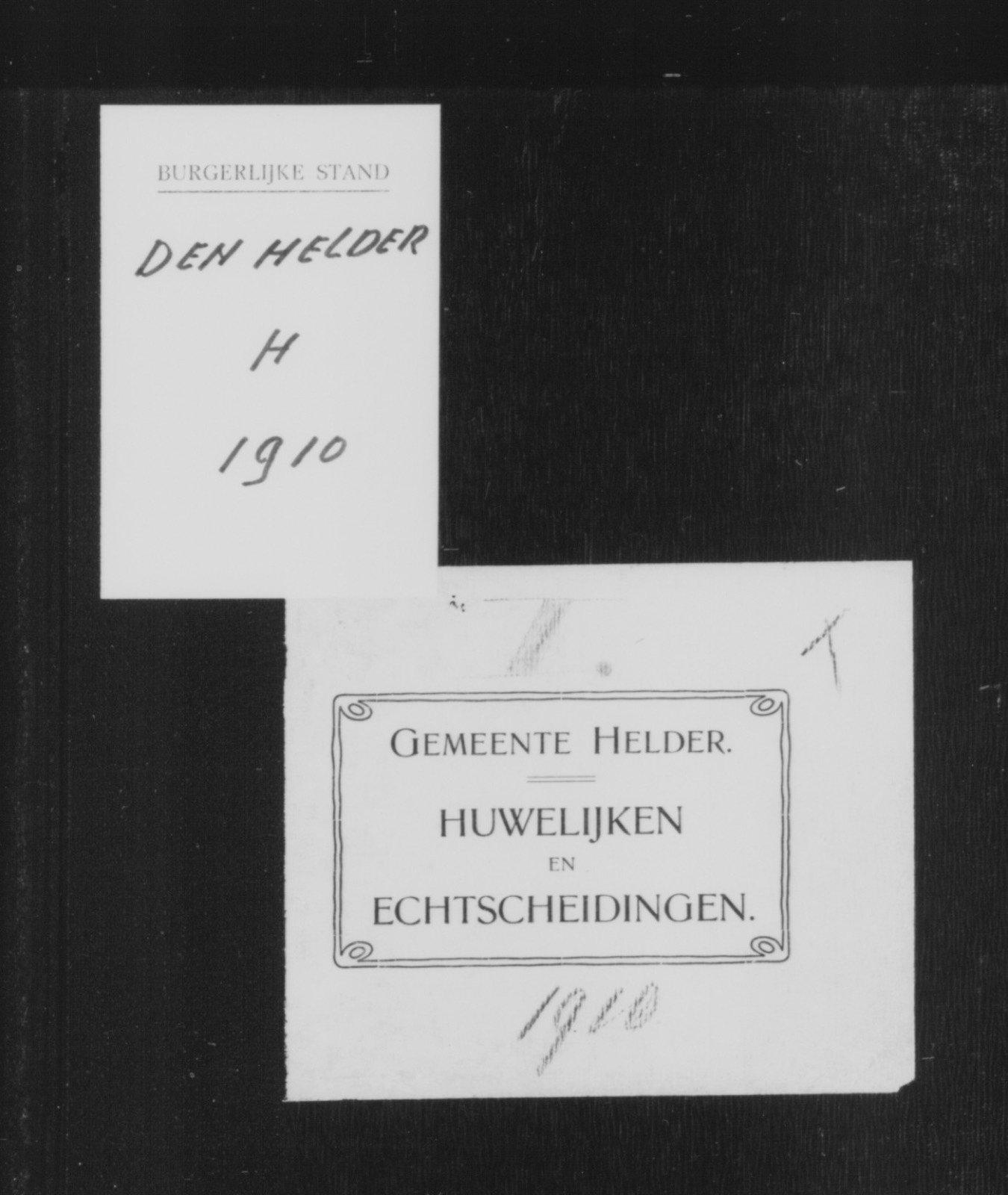 Scan for Open Archieven index: Divorce Herman François Clarkson & Josina Elizabeth van den Bos, Den Helder, 26 Oct 1910