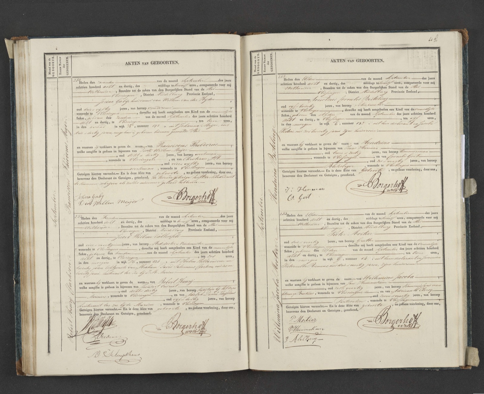 Scan for Open Archieven / Zeeuws Archief: Geboorte Robert Henrij Clarkson, Vlissingen 10 Sep 1838